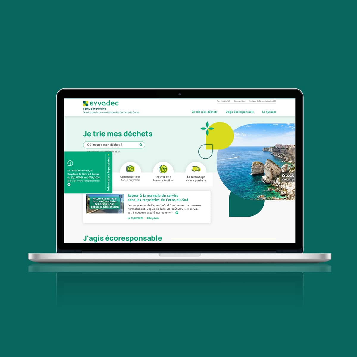 SYDAVEC sur ordinateur portable