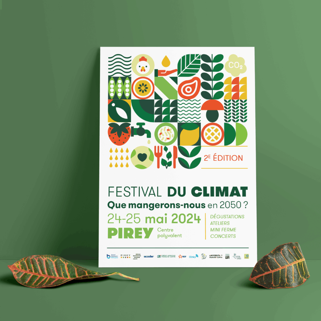 Affiche communication globale festival du climat 2024 Pirey