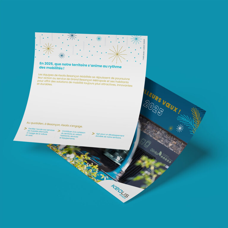 Carte de voeux 2025 Keolis Besançon Mobilités print