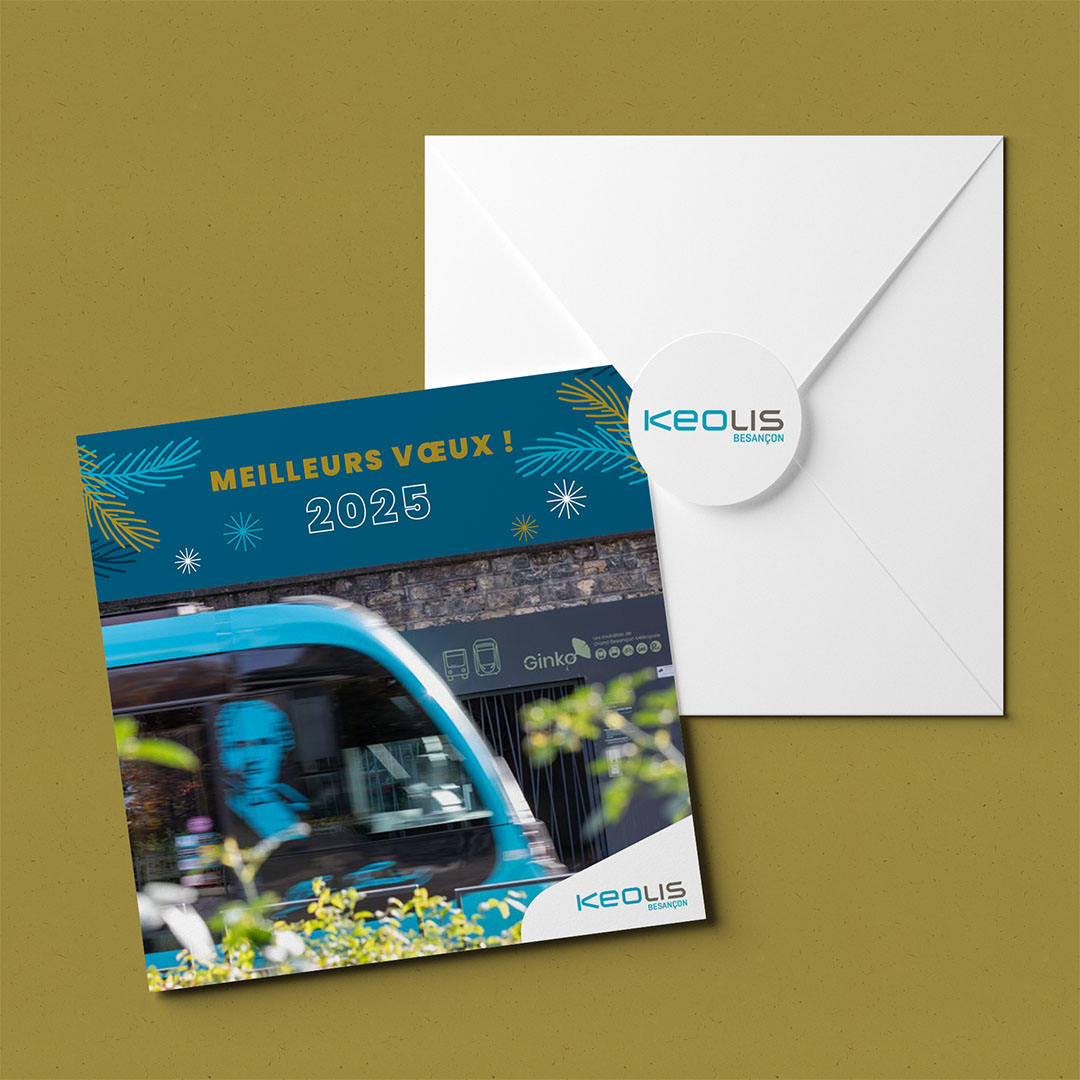 Carte de voeux 2025 Keolis Besançon Mobilités