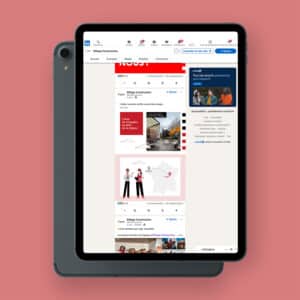 Newsletter sur tablette